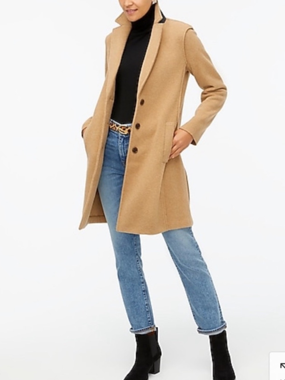 J. Crew Factory Boiled Wool Topcoat Camel 2